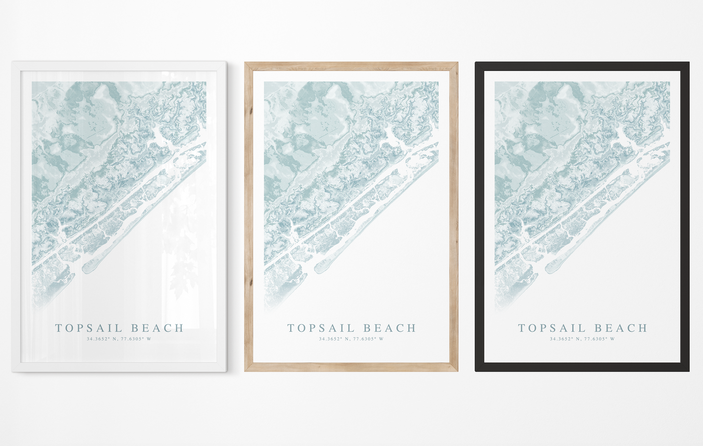 Topsail Beach Map Print