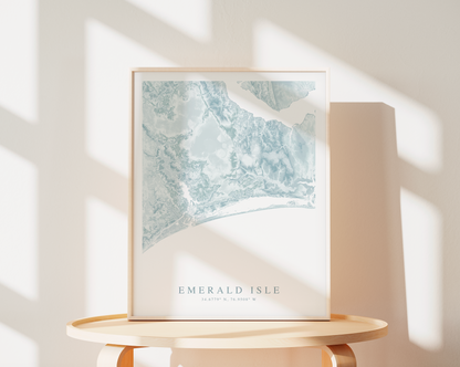 Emerald Isle Map Print