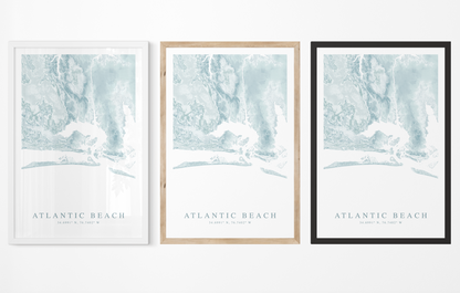 Atlantic Beach NC Map Print