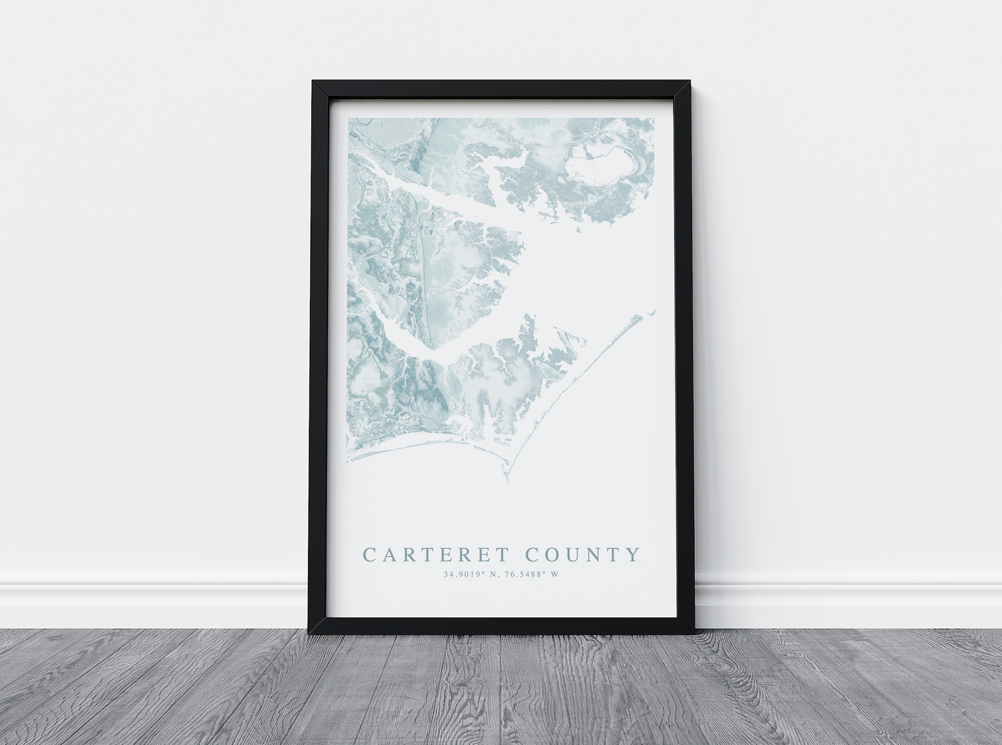 Carteret County Map Print