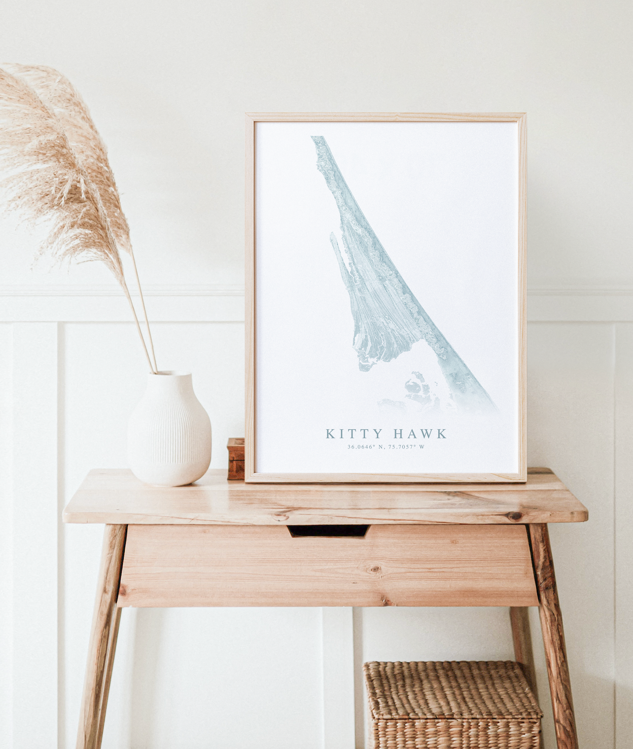 Kitty Hawk Map Print