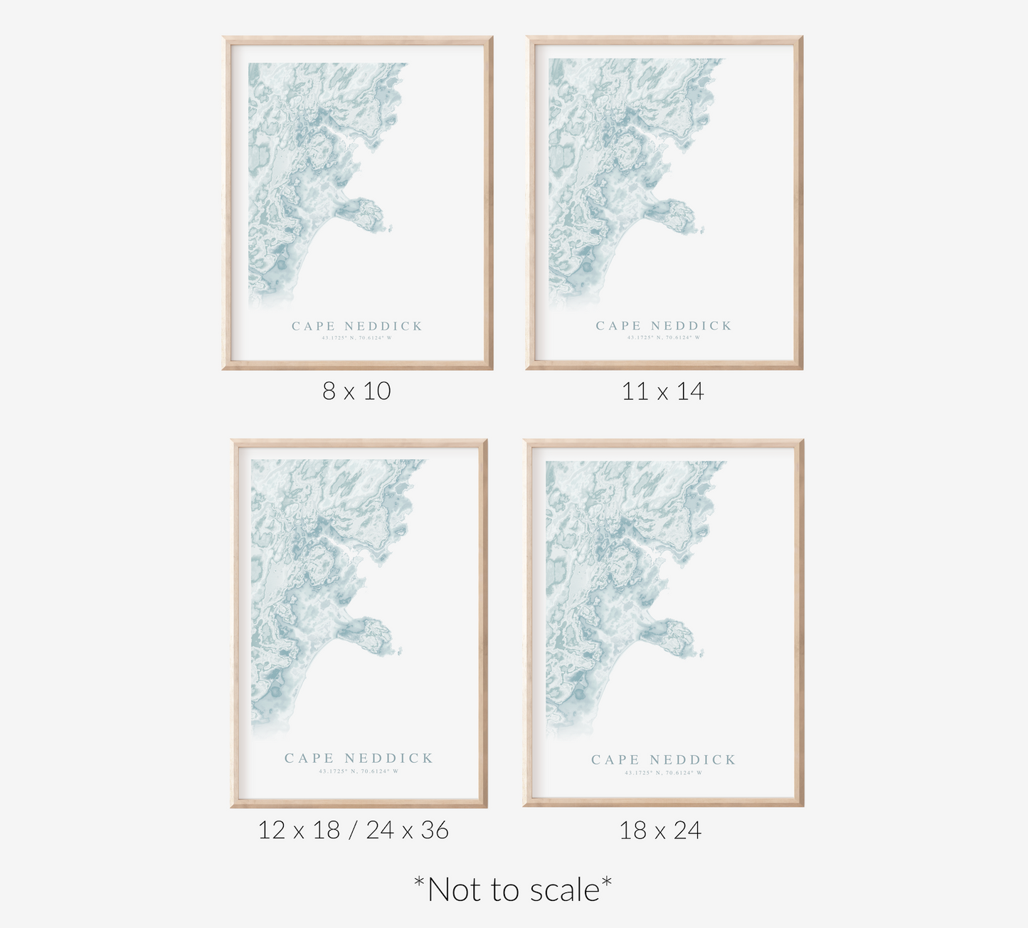 Cape Neddick Map Print