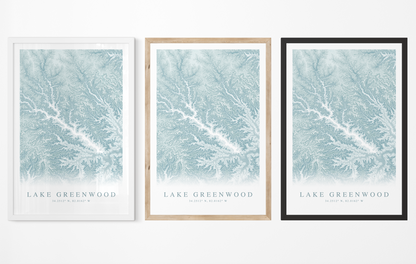 Lake Greenwood Map Print