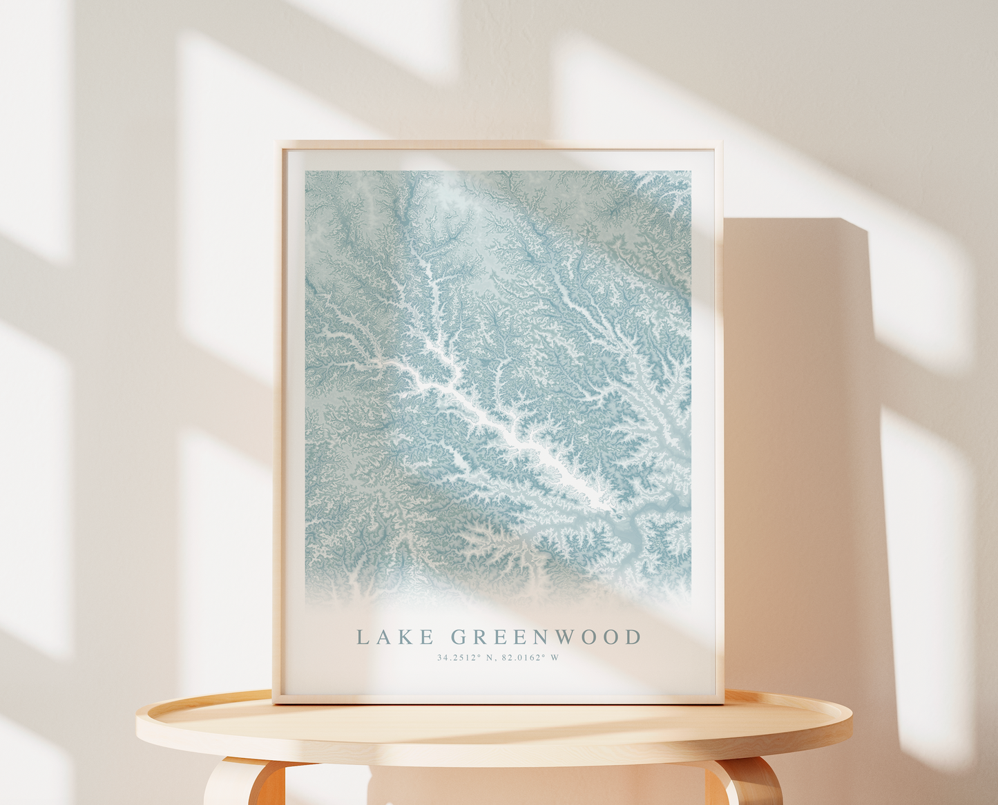 Lake Greenwood Map Print