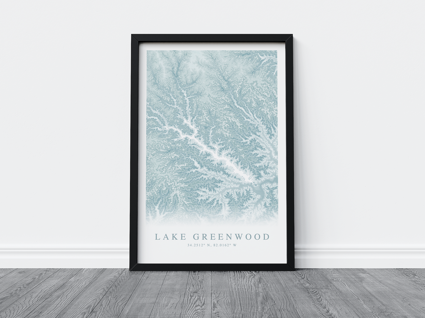 Lake Greenwood Map Print