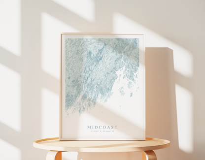 Midcoast Map Print