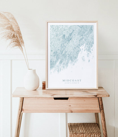 Midcoast Map Print