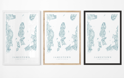 Jamestown Map Print