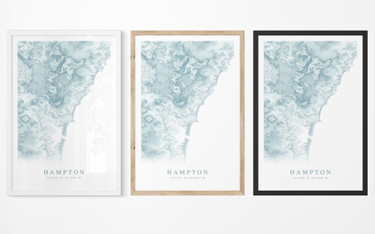 Hampton Map Print