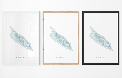 Aruba Map Print