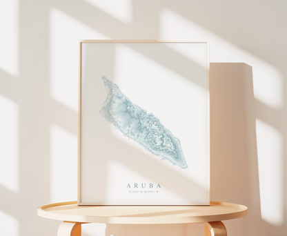 Aruba Map Print