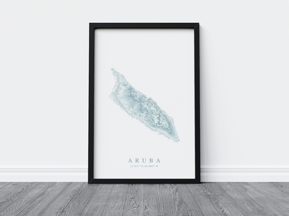 Aruba Map Print