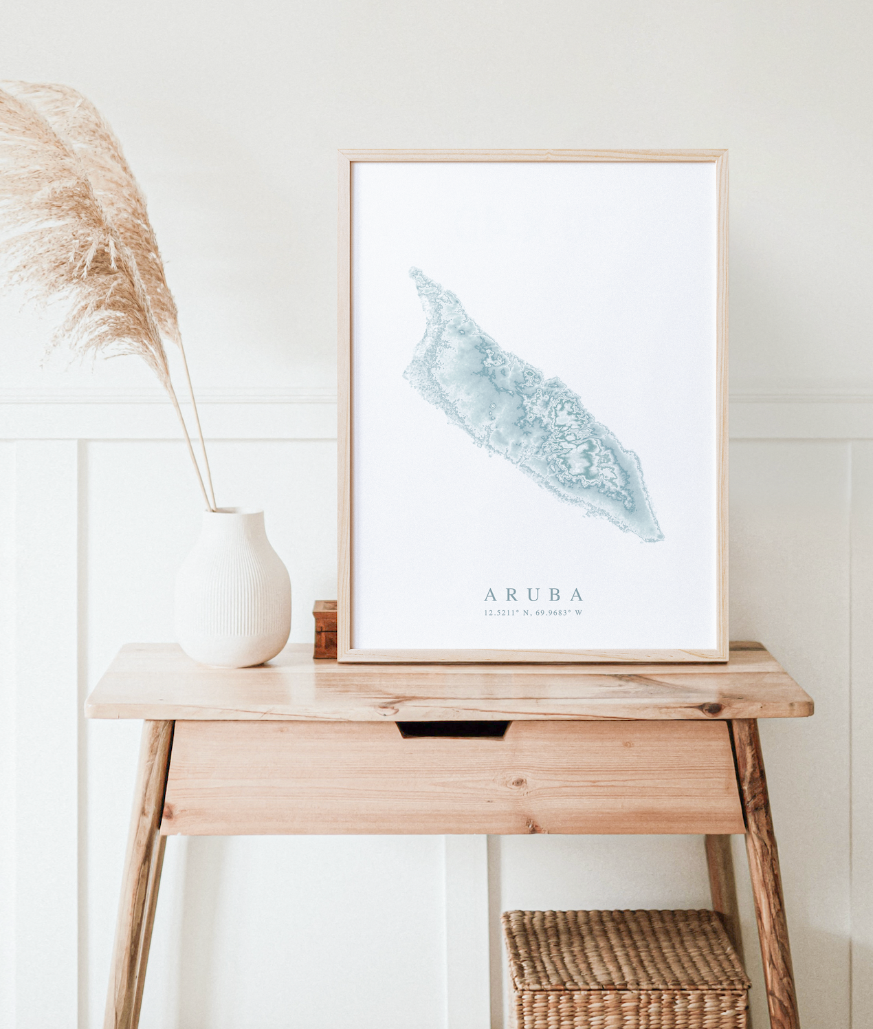 Aruba Map Print