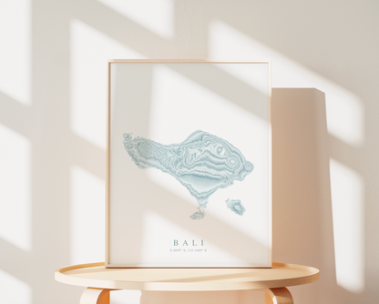 Bali Indonesia Map Print