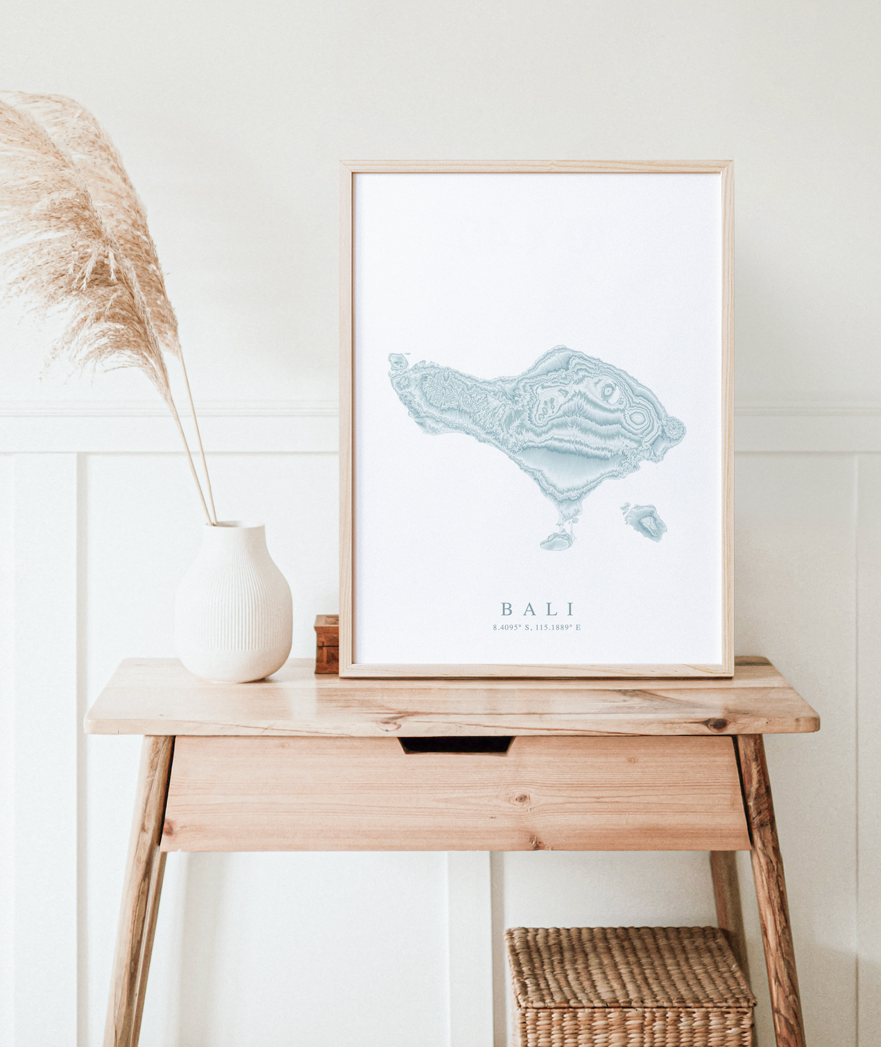 Bali Indonesia Map Print