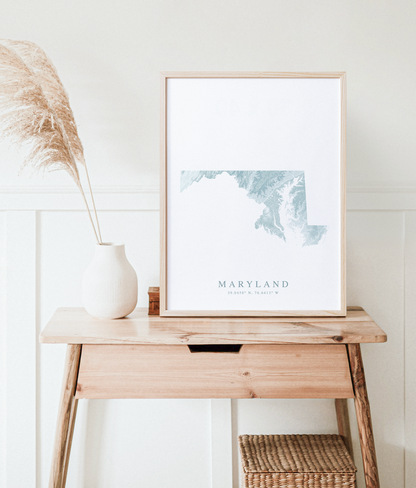 Maryland Map Print