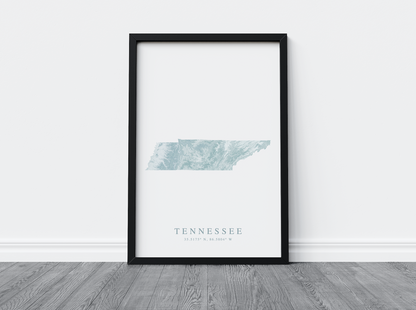 Tennessee Map Print