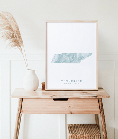 Tennessee Map Print