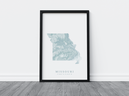 Missouri Map Print