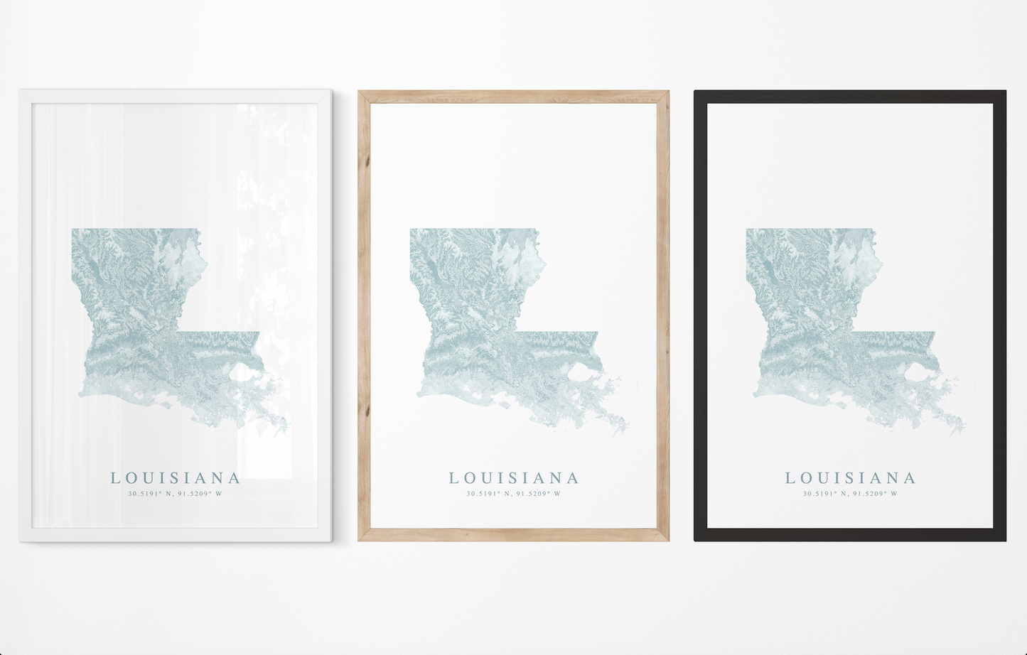 Louisiana Map Print