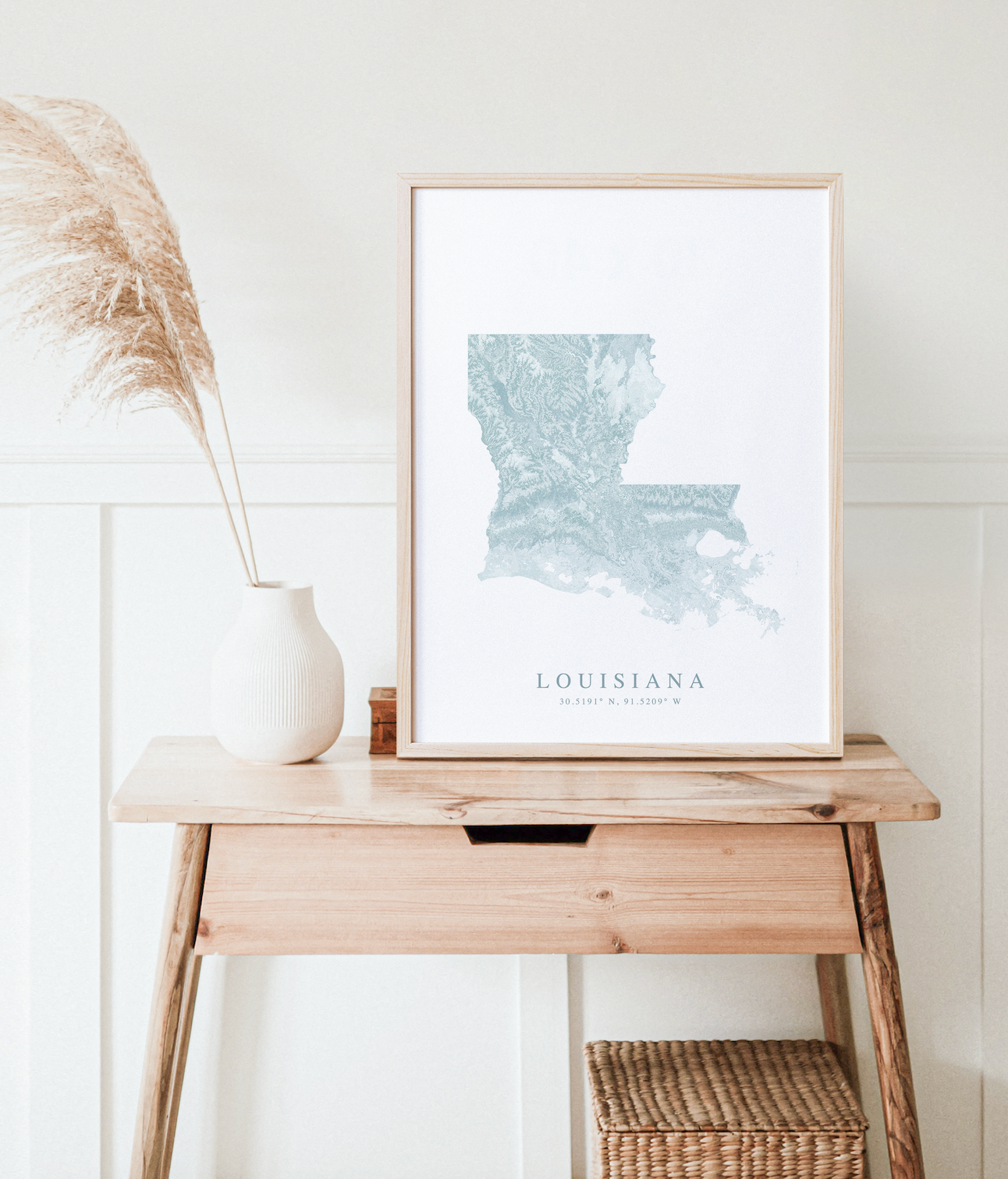 Louisiana Map Print