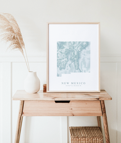 New Mexico Map Print