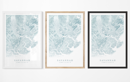 Savannah GA Map Print