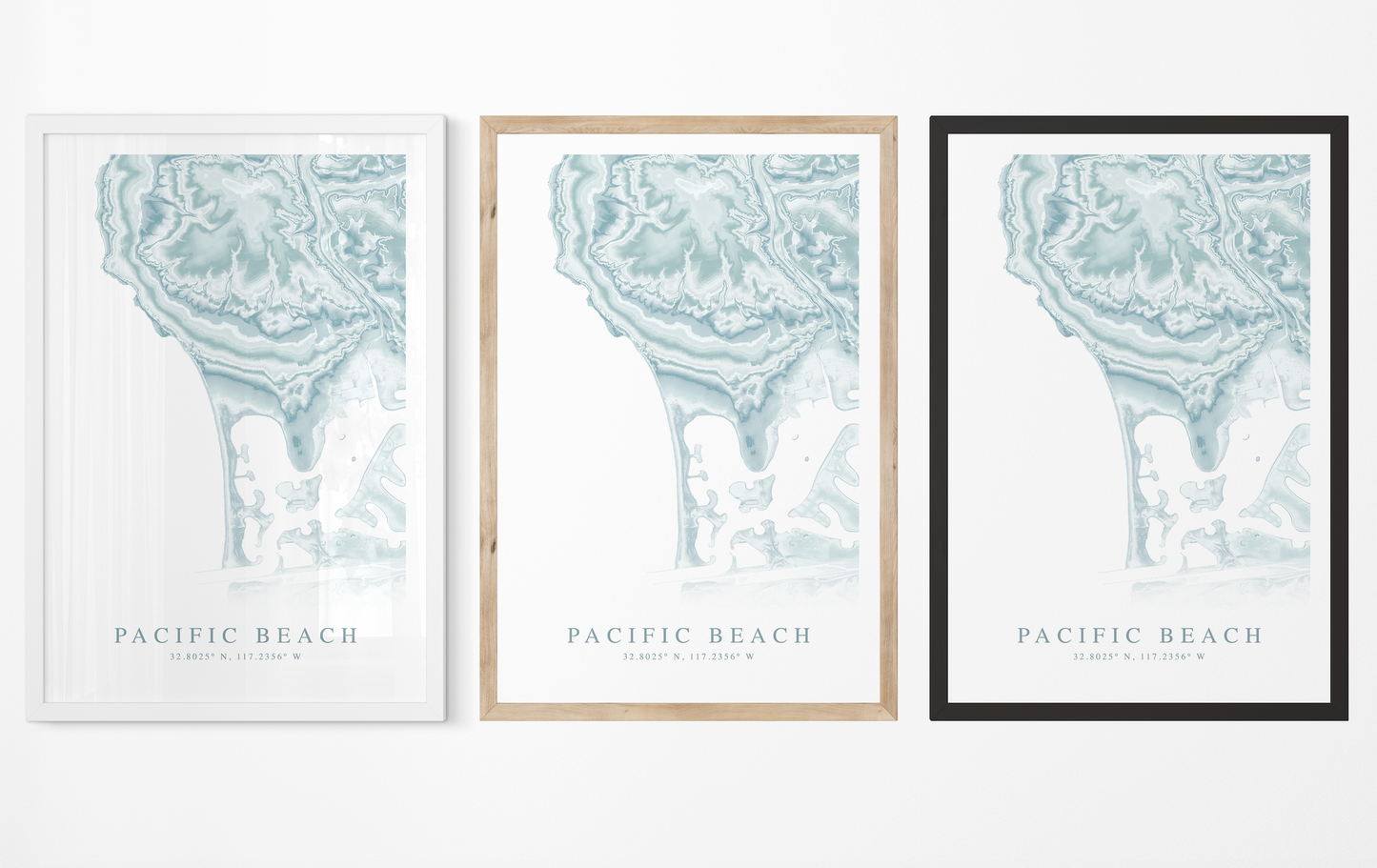 Pacific Beach Map Print