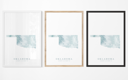 Oklahoma Map Print