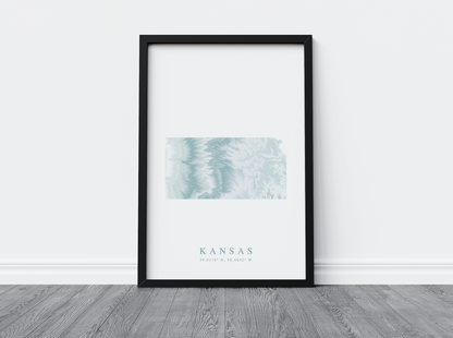 Kansas Map Print