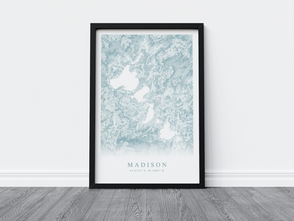 Madison WI Map Print