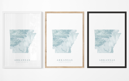 Arkansas Map Print