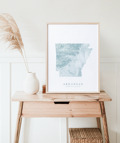 Arkansas Map Print