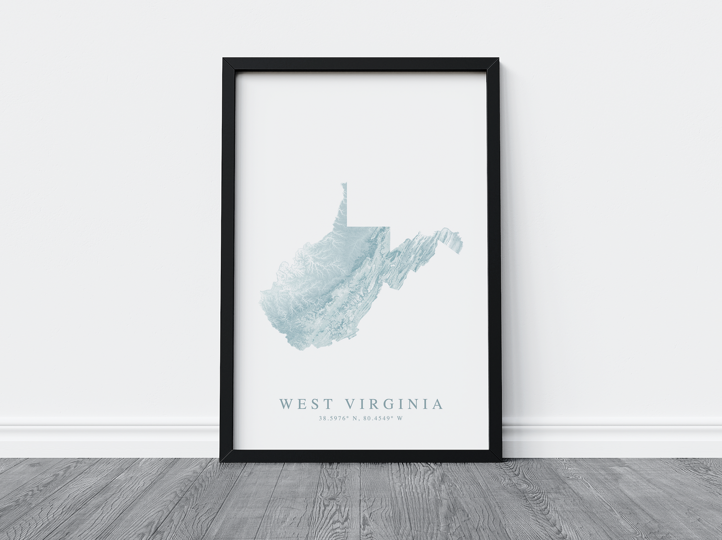 West Virginia Map Print