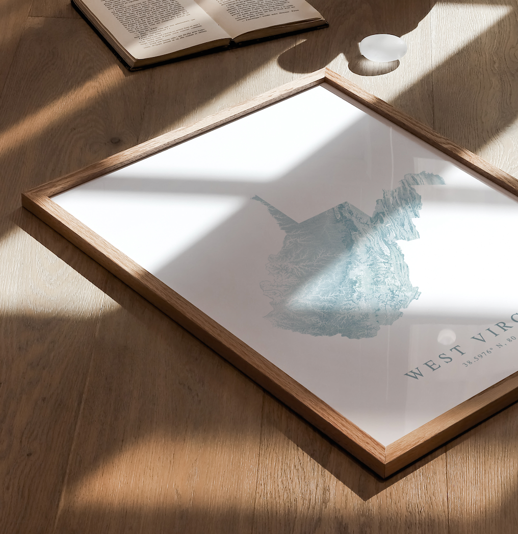 West Virginia Map Print