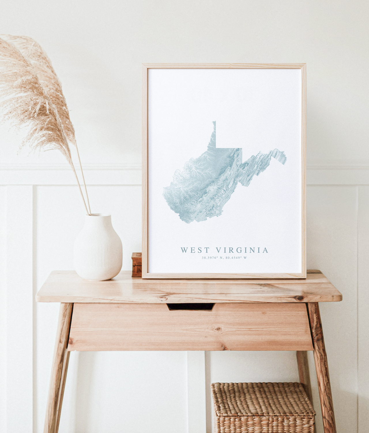 West Virginia Map Print