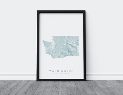 Washington State Map Print