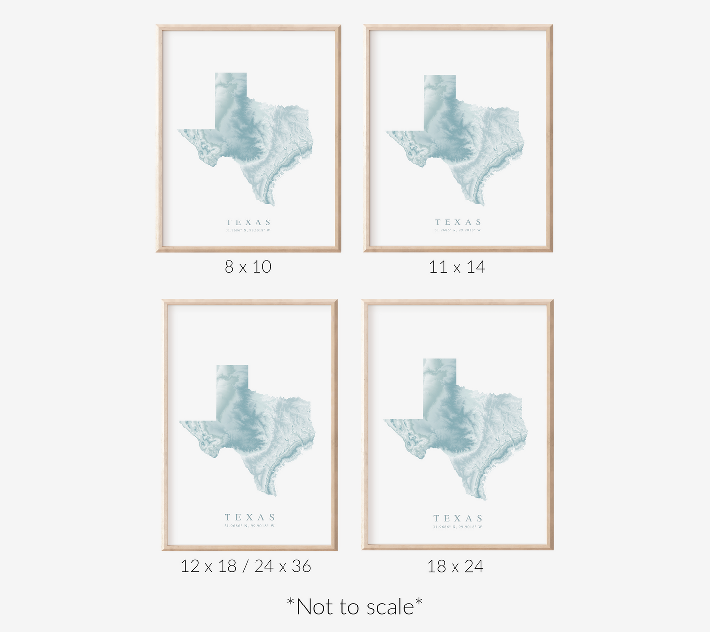 Texas Map Print