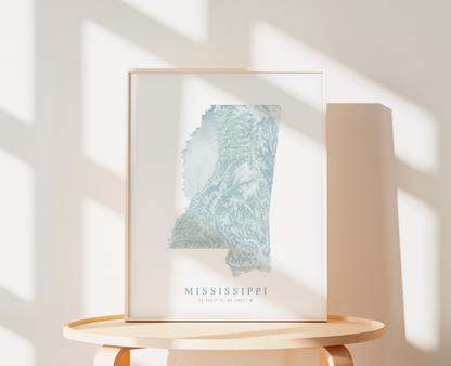 Mississippi Map Print