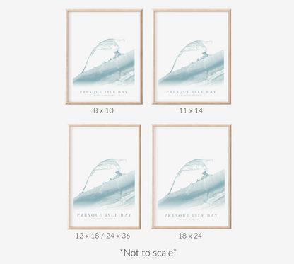 Presque Isle Bay Map Print