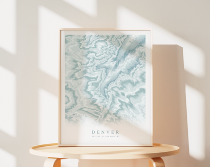 Denver Map Print