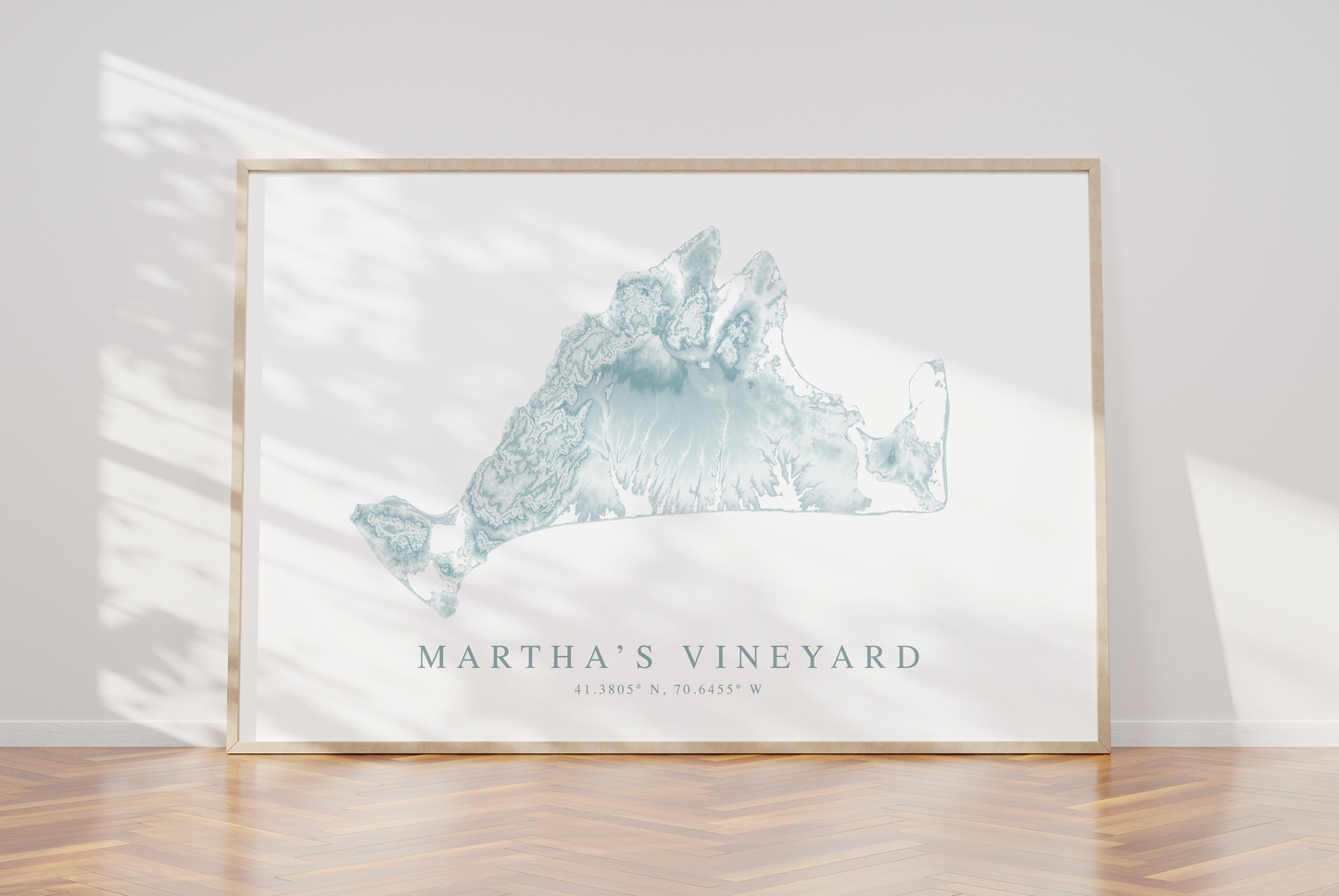 Martha's Vineyard Map Print Landscape