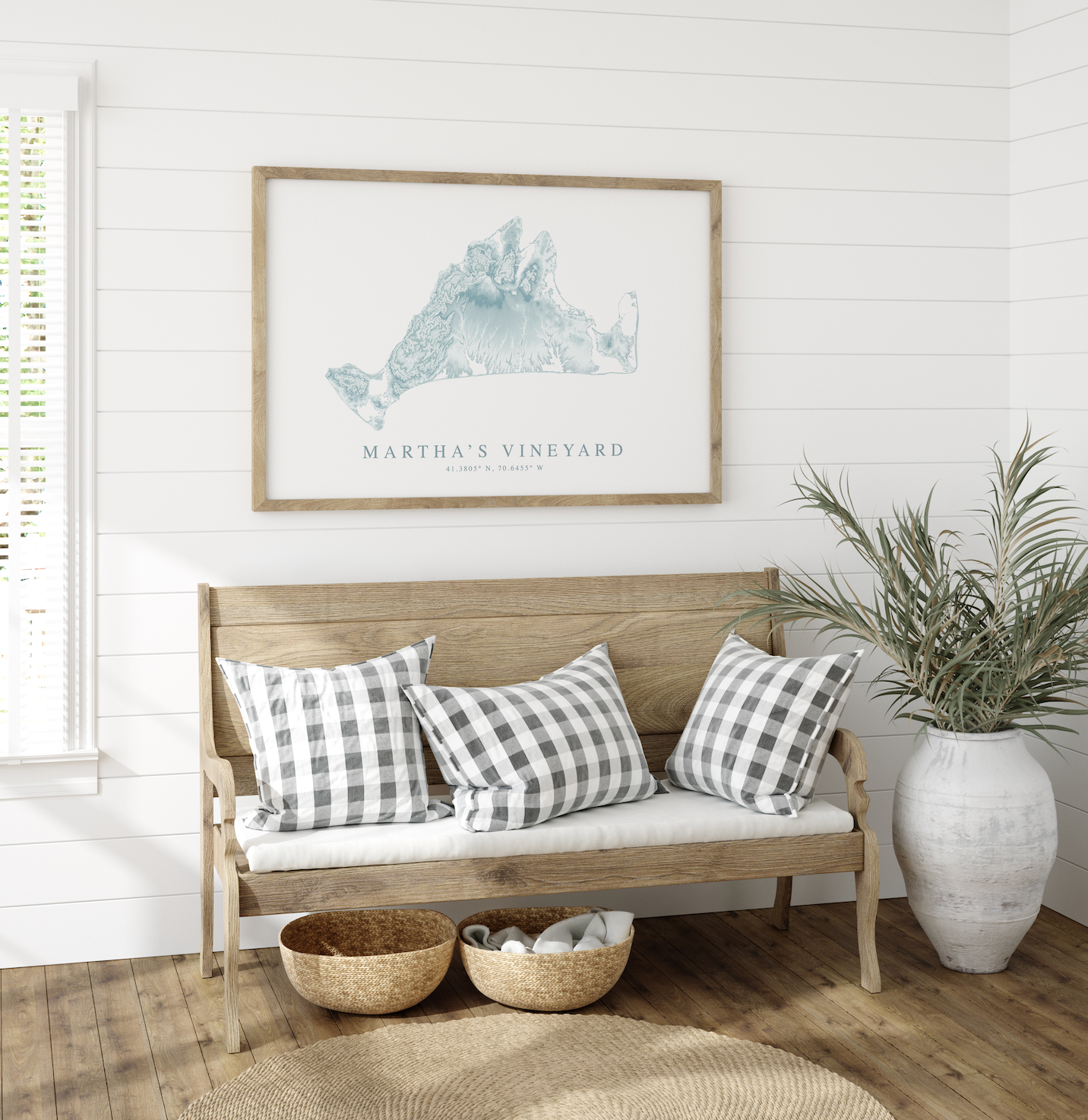 Martha's Vineyard Map Print Landscape