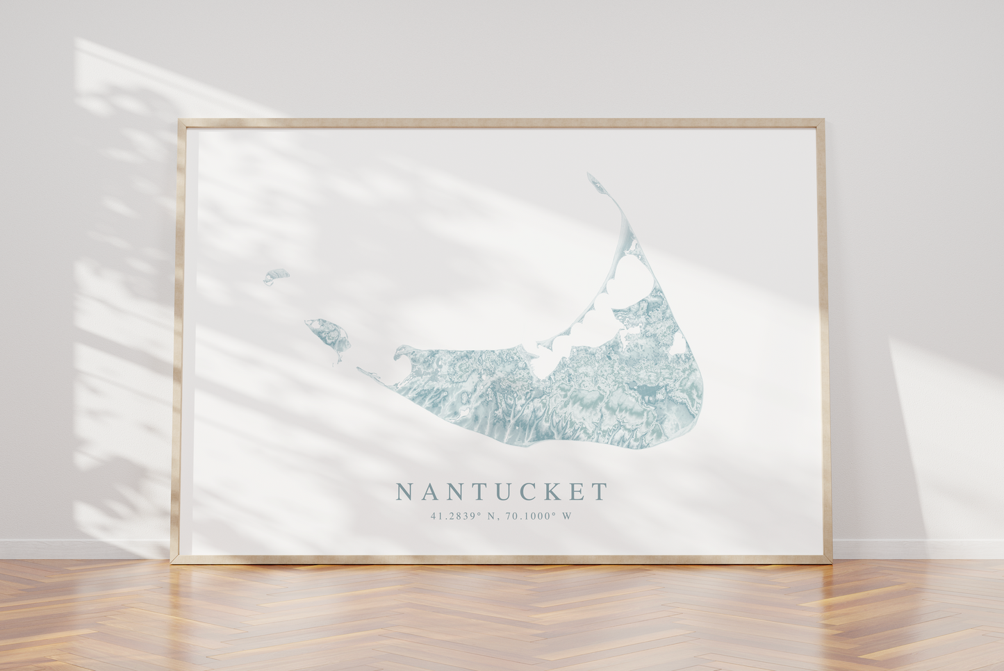 Nantucket Map Print Landscape