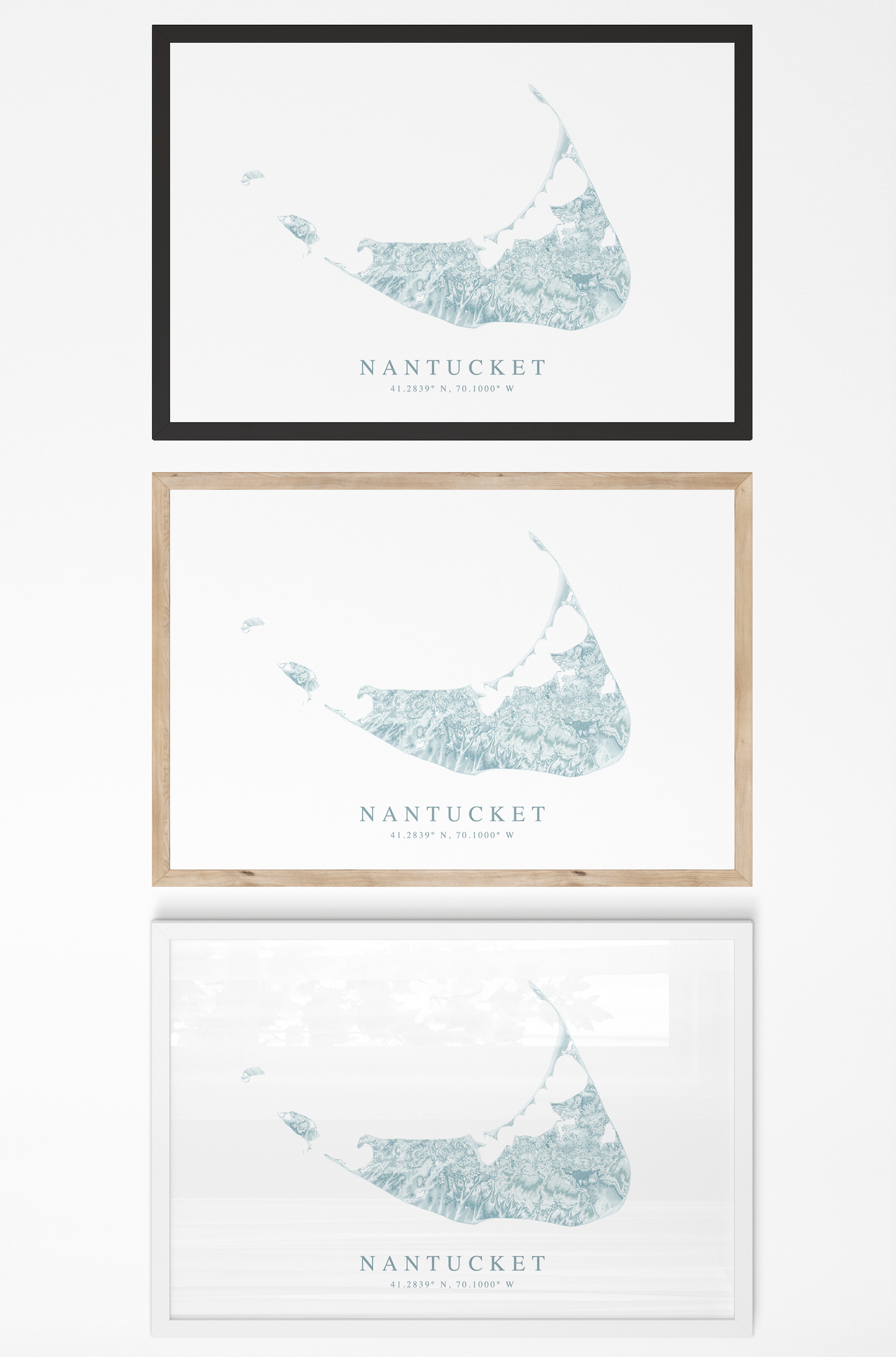 Nantucket Map Print Landscape