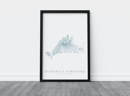 Martha's Vineyard Map Print