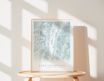 Lake Champlain Map Print