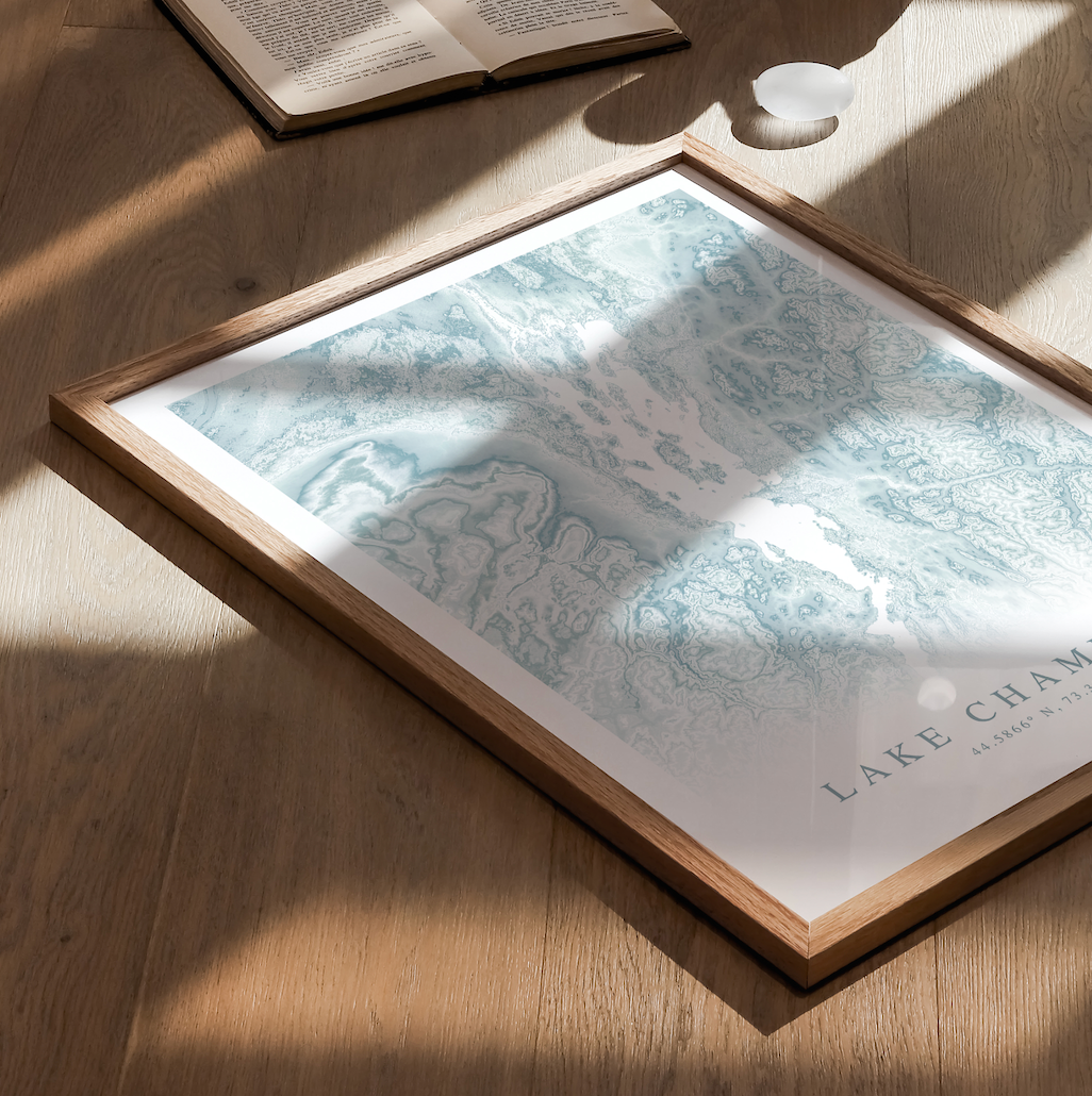 Lake Champlain Map Print