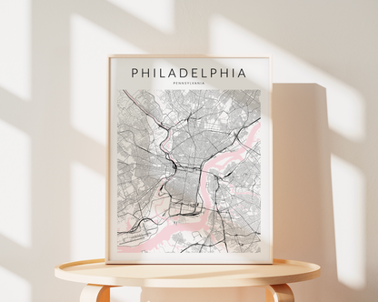 Philadelphia Map Print