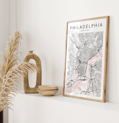 Philadelphia Map Print